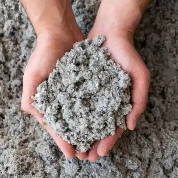 Cellulose Insulation Hand